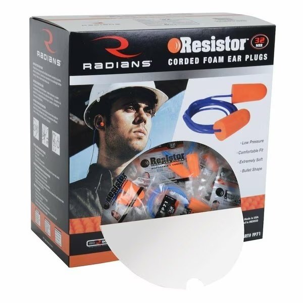 Bullet Foam Earplugs, Corded 100 pair/box 8.3